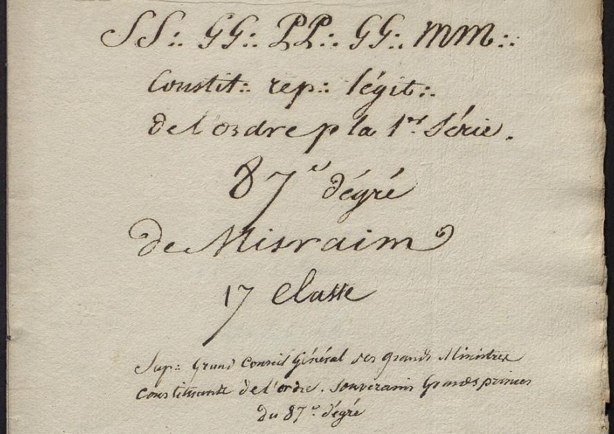 Manuscrit Arcana Arcanorum (1812-1815)